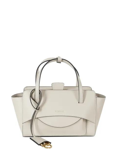 Flap leather tote bag by HIDESINS