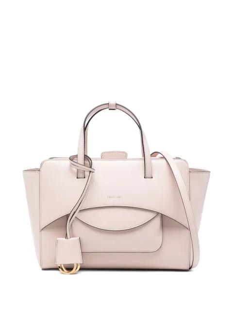 M Flap leather tote bag by HIDESINS