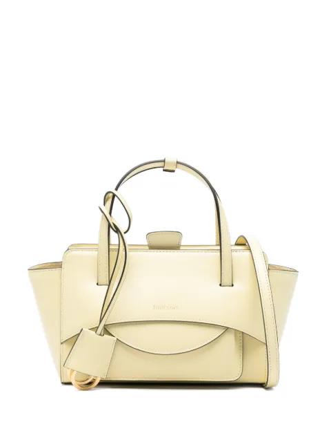 S Flap leather tote bag by HIDESINS