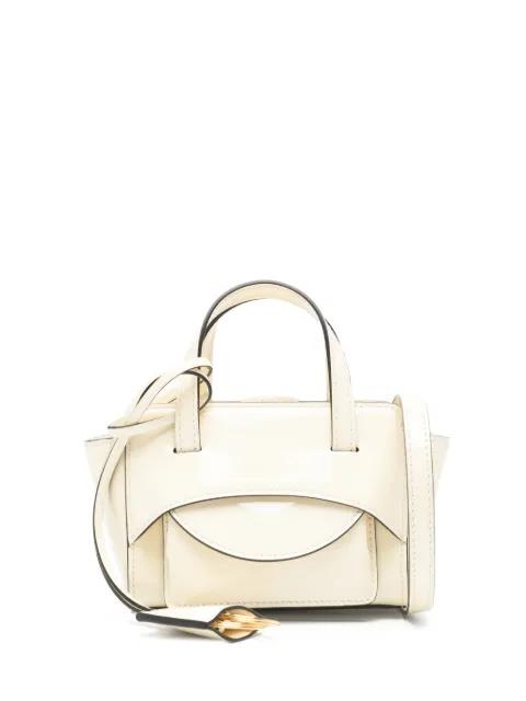 debossed-logo tote bag by HIDESINS