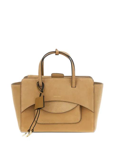 medium Flap suede tote bag by HIDESINS