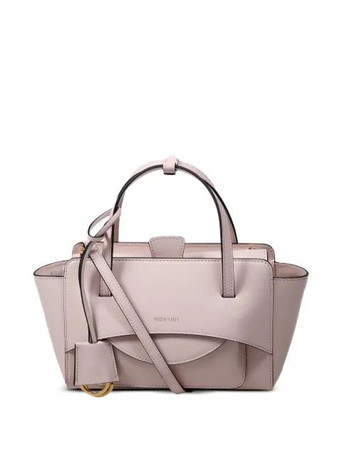 top-handle leather tote bag by HIDESINS