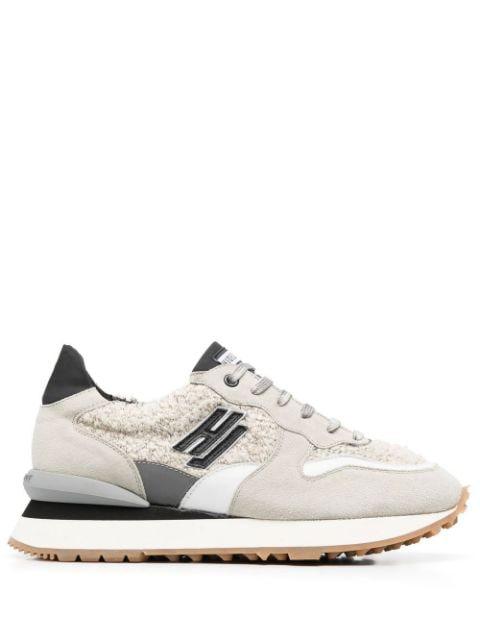 side logo-patch low-top sneakers by HIDE&JACK