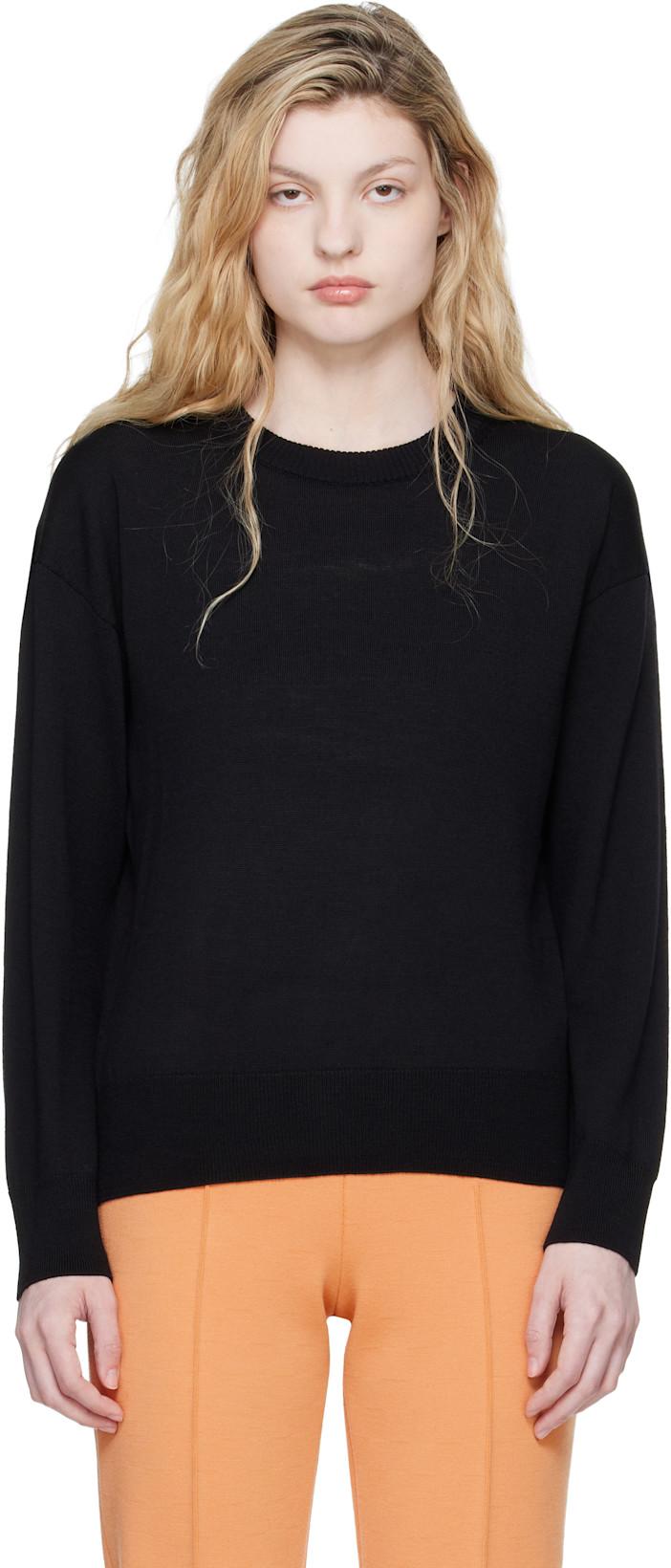 Black Jenna Pullover Sweater by HIGH SPORT