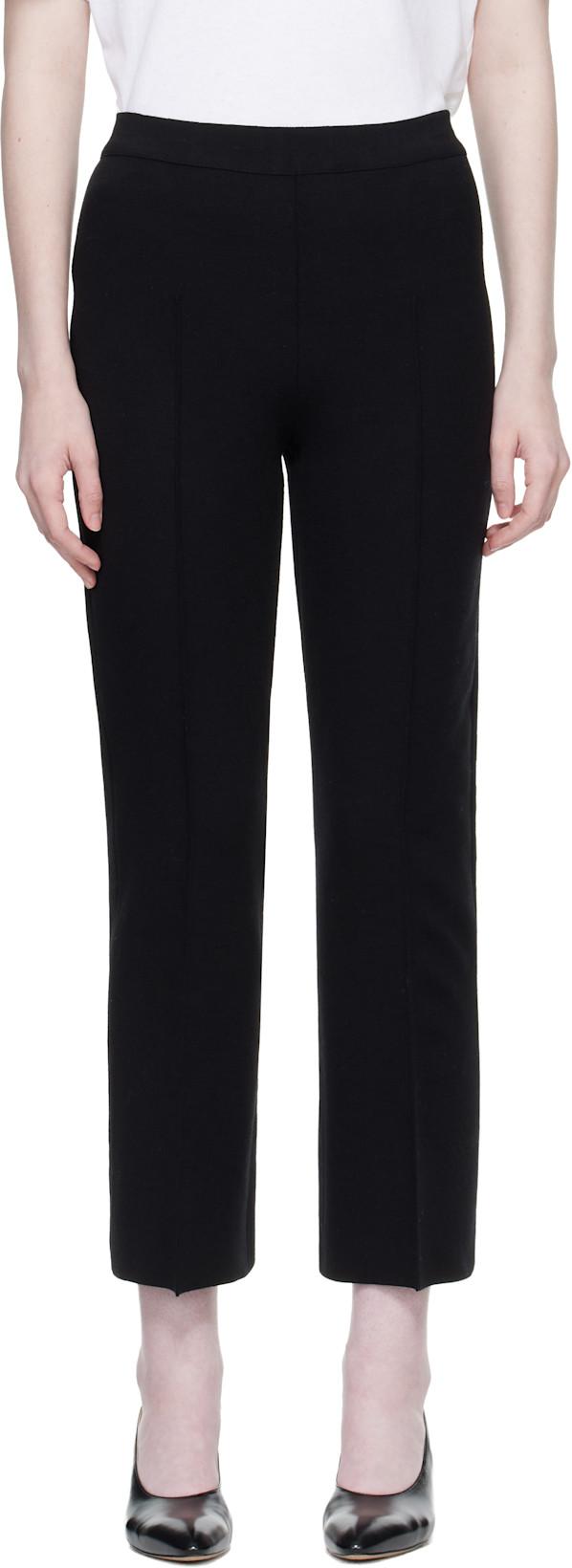 Black Merino Kick Trousers by HIGH SPORT