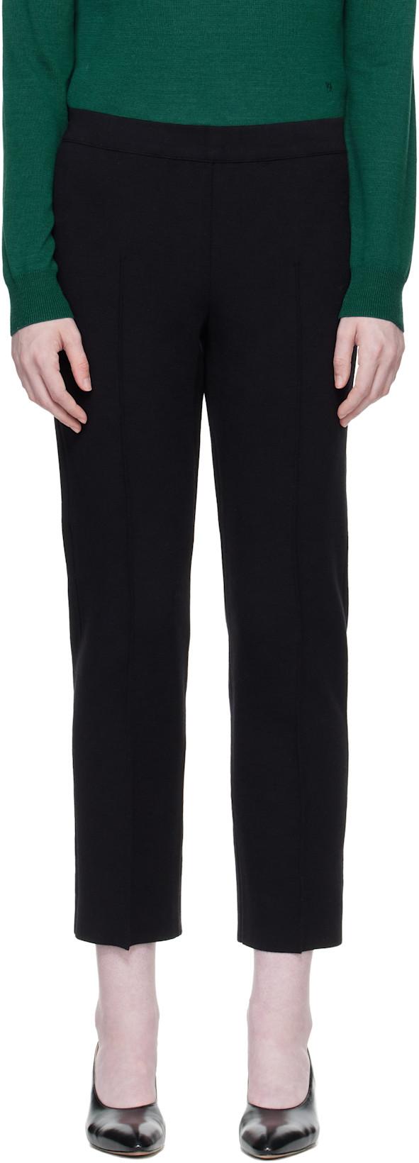 Black Merino Louis Trousers by HIGH SPORT