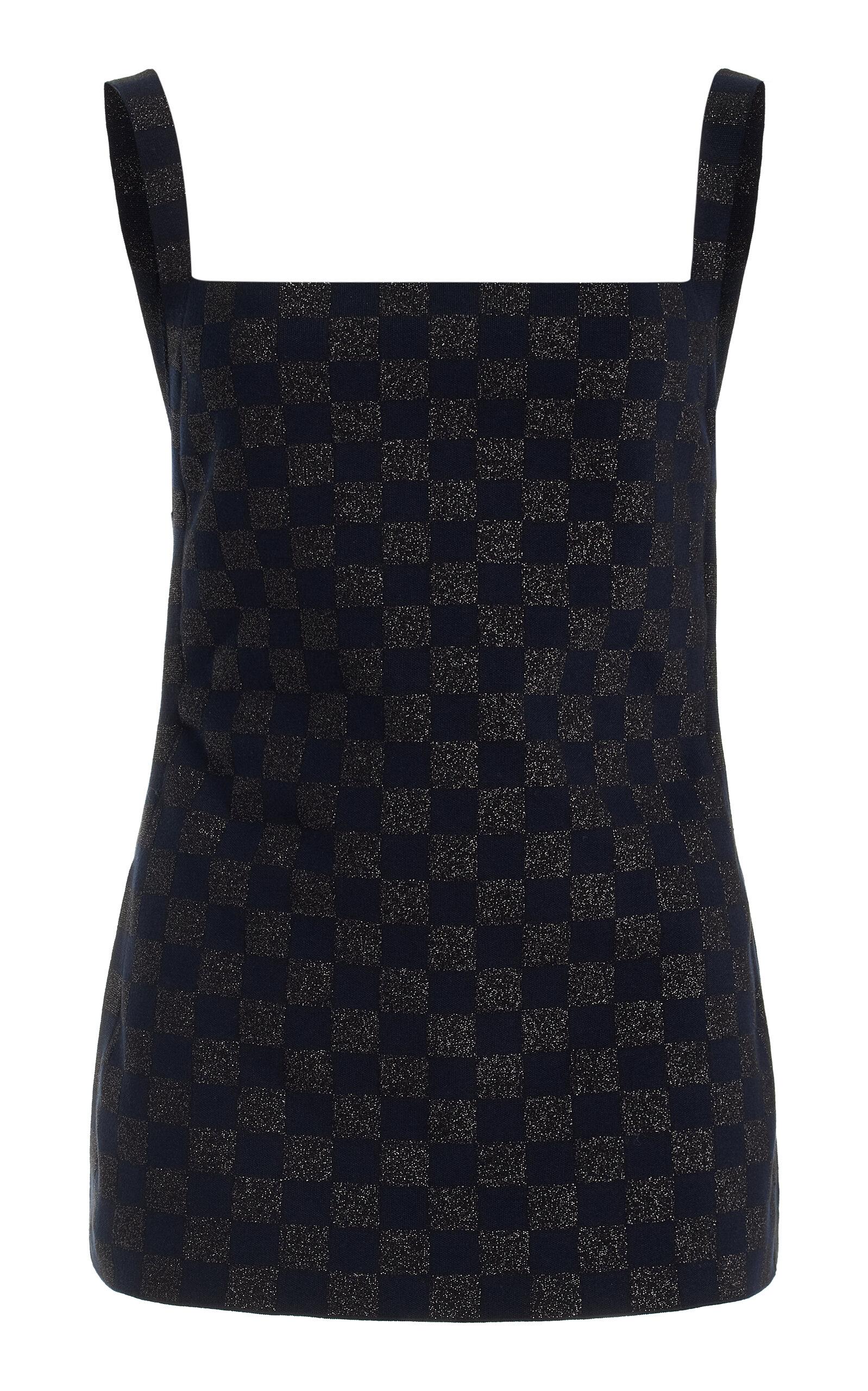 High Sport Exclusive Asher Checked Cotton-Blend Knit Apron Top - Moda Operandi by HIGH SPORT