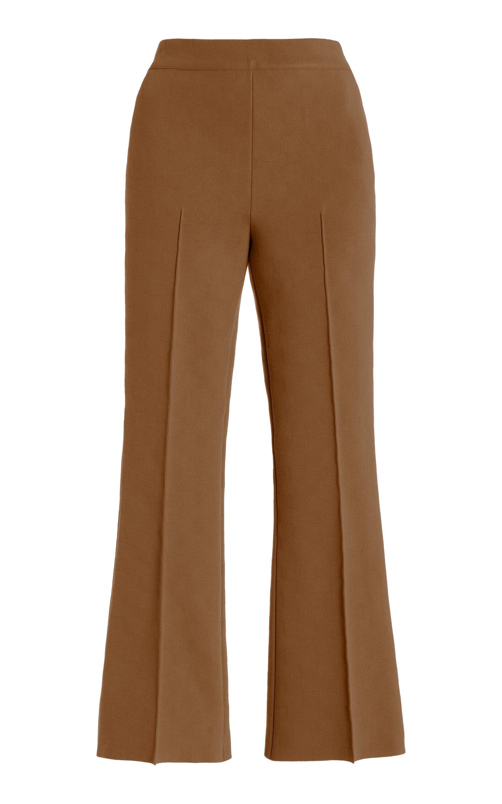 High Sport Exclusive Kick Stretch-Cotton Knit Cropped Flared Pants - Moda Operandi by HIGH SPORT