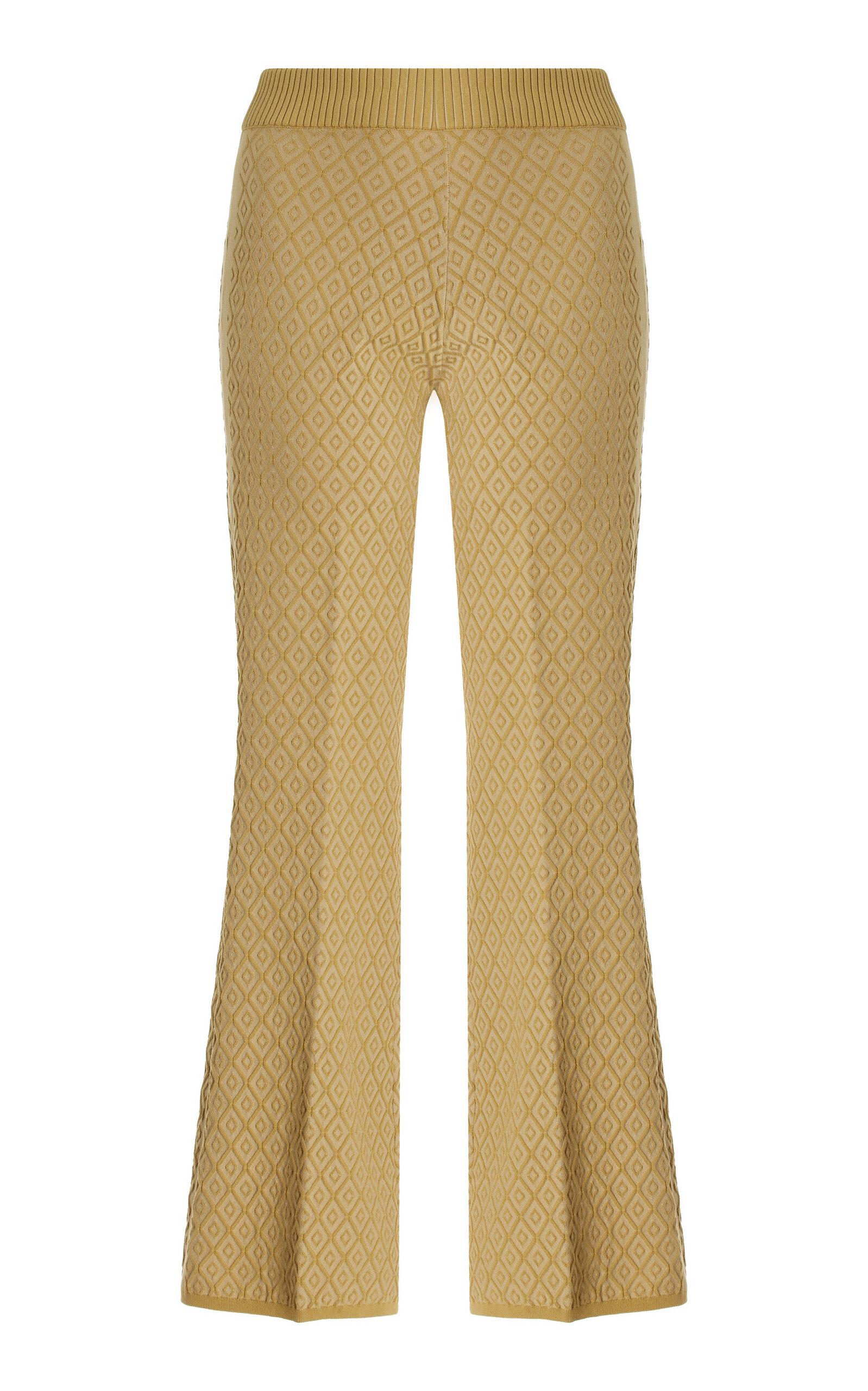 High Sport Kickit Flared Diamond-Jacquard Knit Pants - Moda Operandi by HIGH SPORT