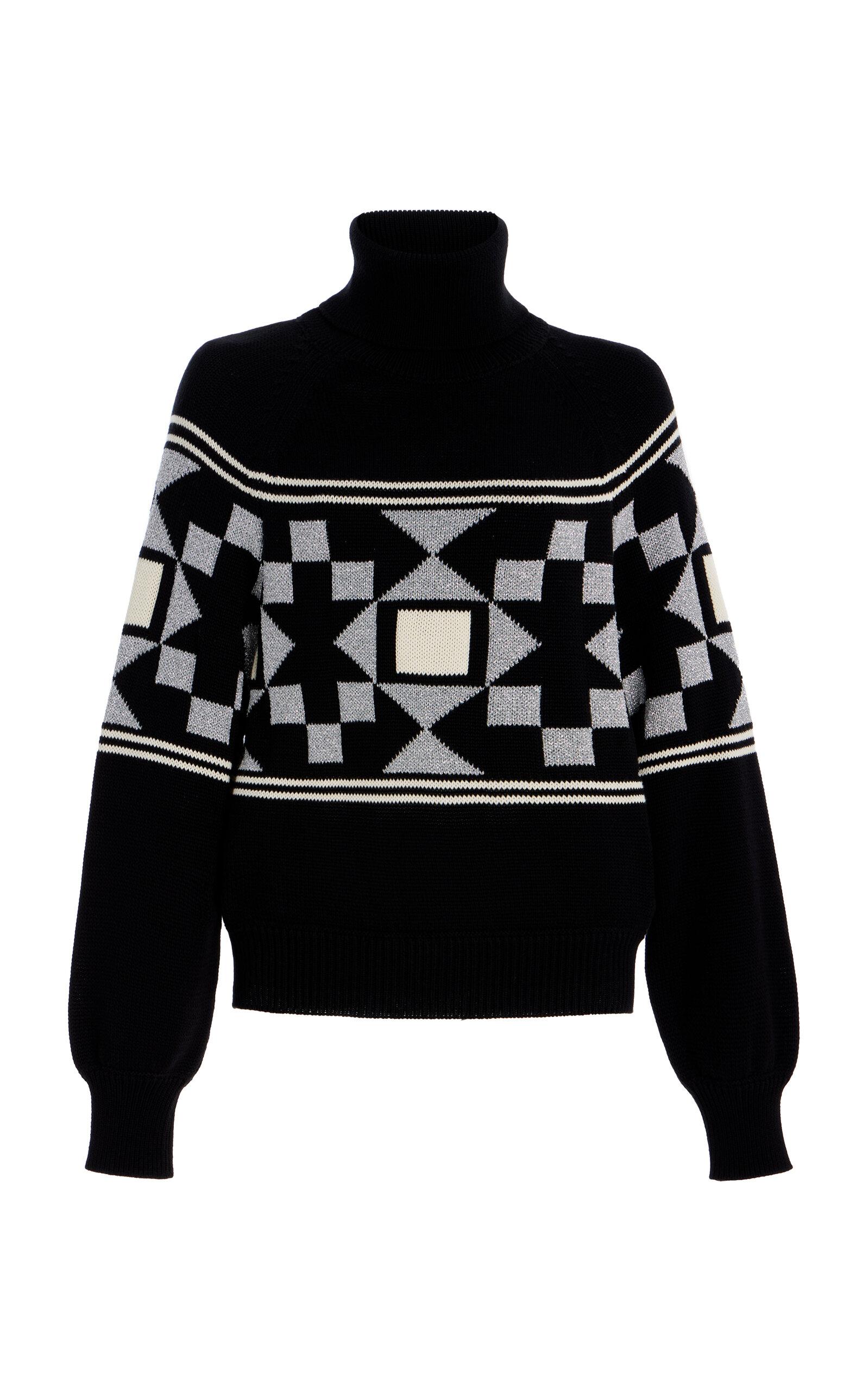 High Sport Lara Fair Isle Cotton-Blend Turtleneck Sweater -oda Operandi by HIGH SPORT
