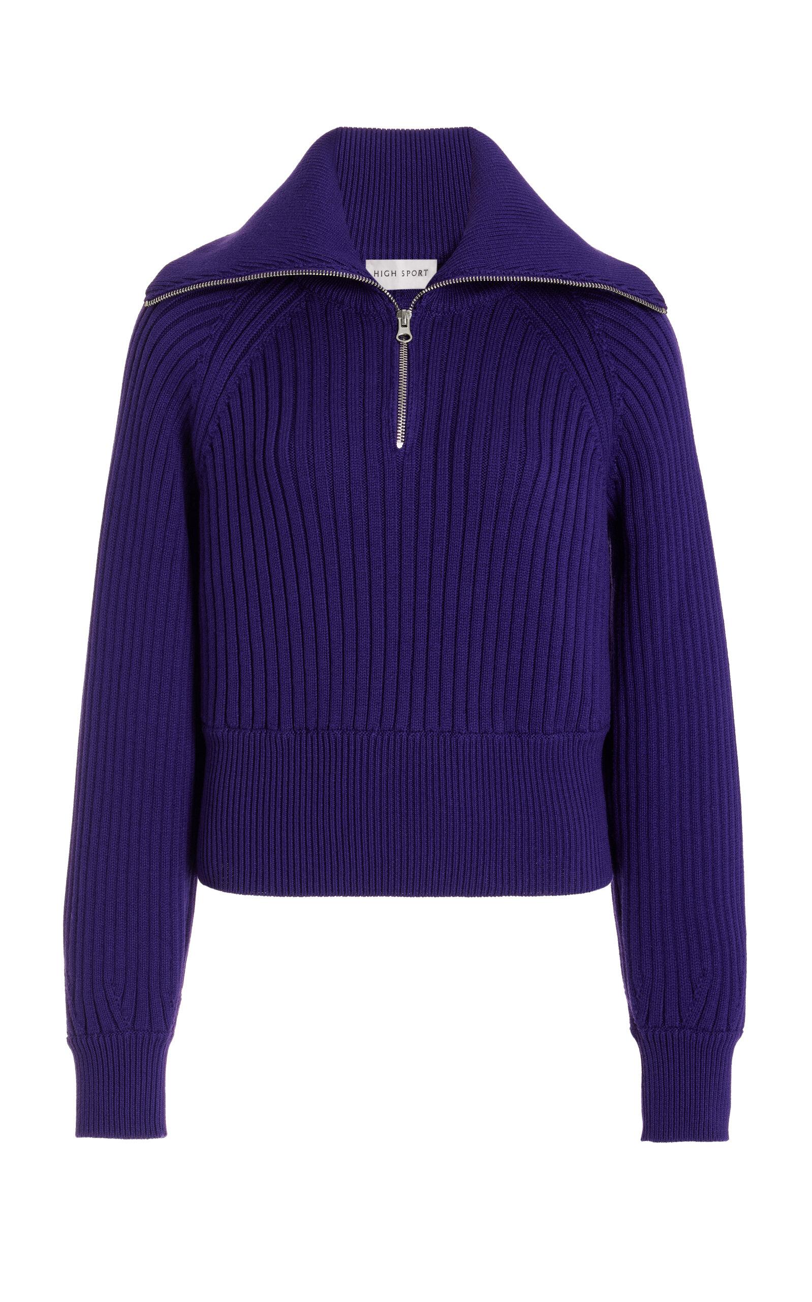 Highport Chester Ribbed-Knit Cotton-Blendweater - Moda Operandi by HIGH SPORT