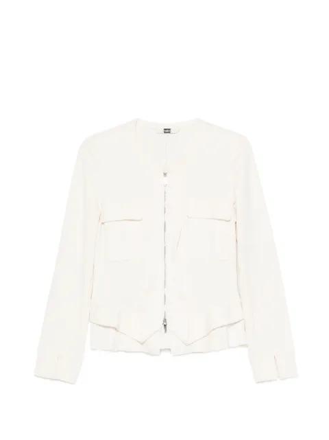 Sapphire ruffled peplum-hem jacket by HIGH