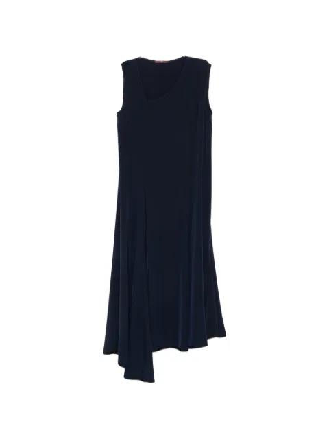 asymmetric-neck panelled dress by HIGH