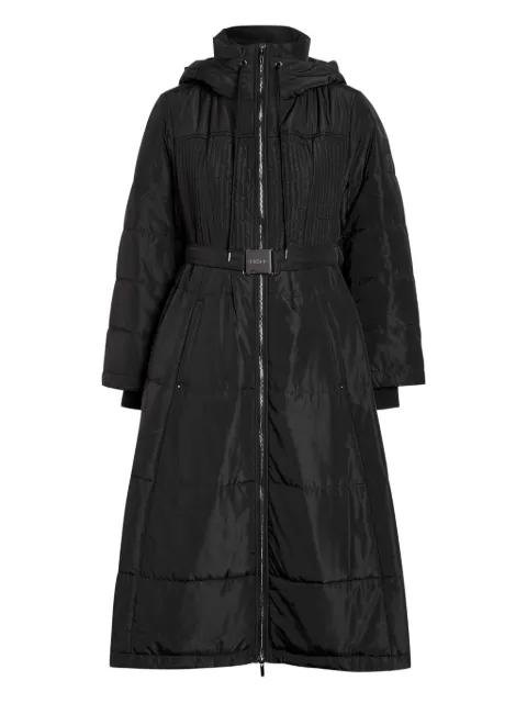 belted puffer coat by HIGH