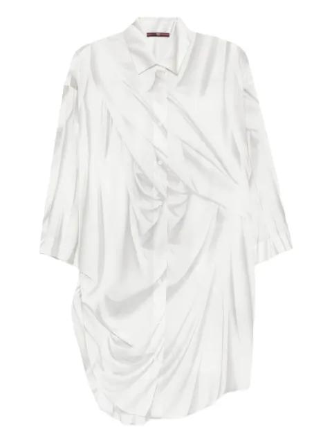 draped button-front shirt by HIGH