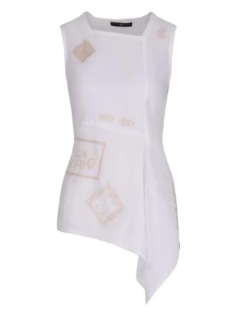 embroidered asymmetric top by HIGH