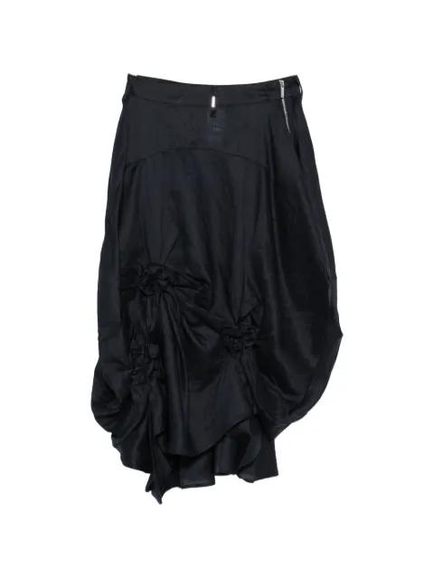 zip-up midi skirt by HIGH