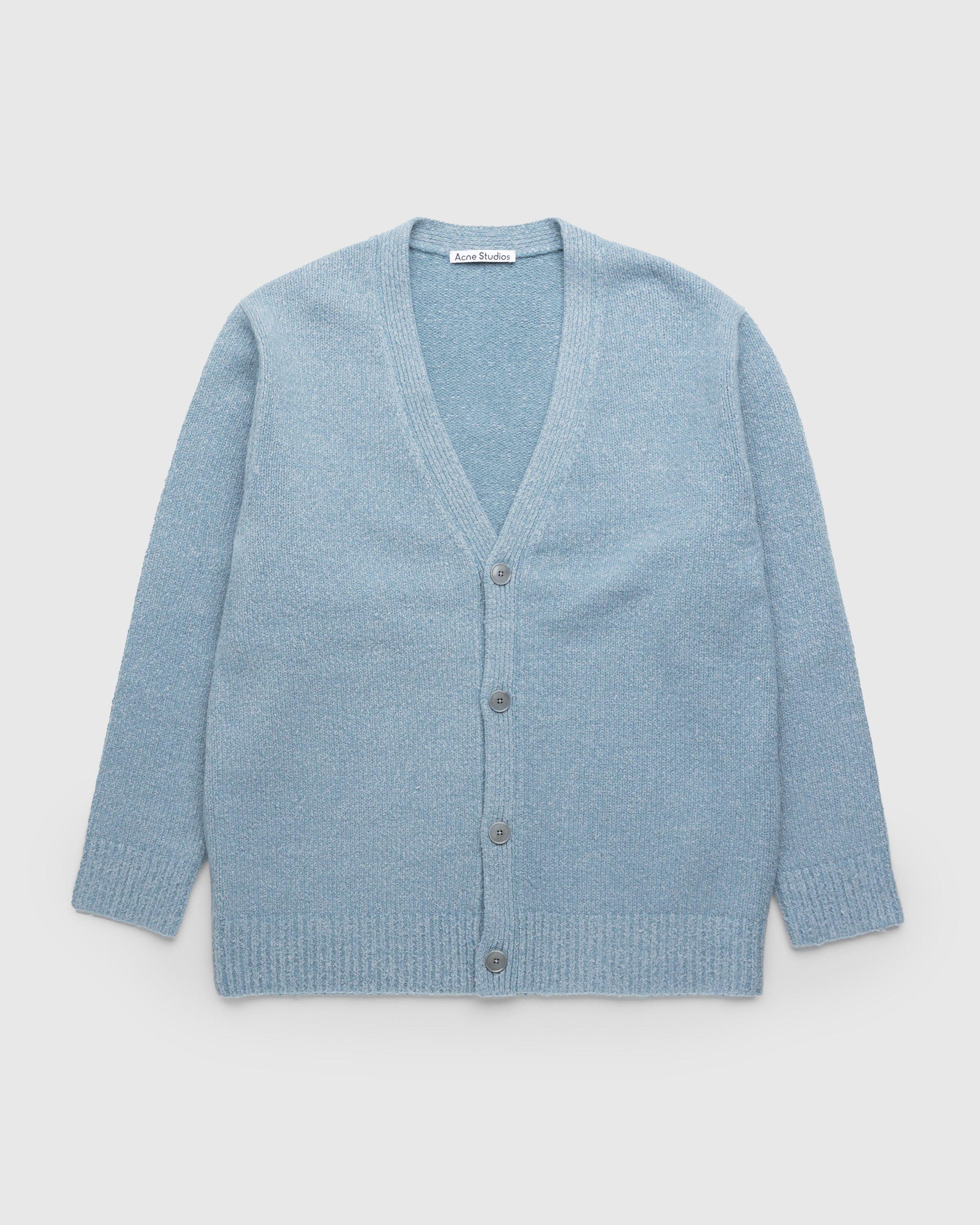 Acne StudiosWool Blend Cardigan Mineral Blue by HIGHSNOBIETY