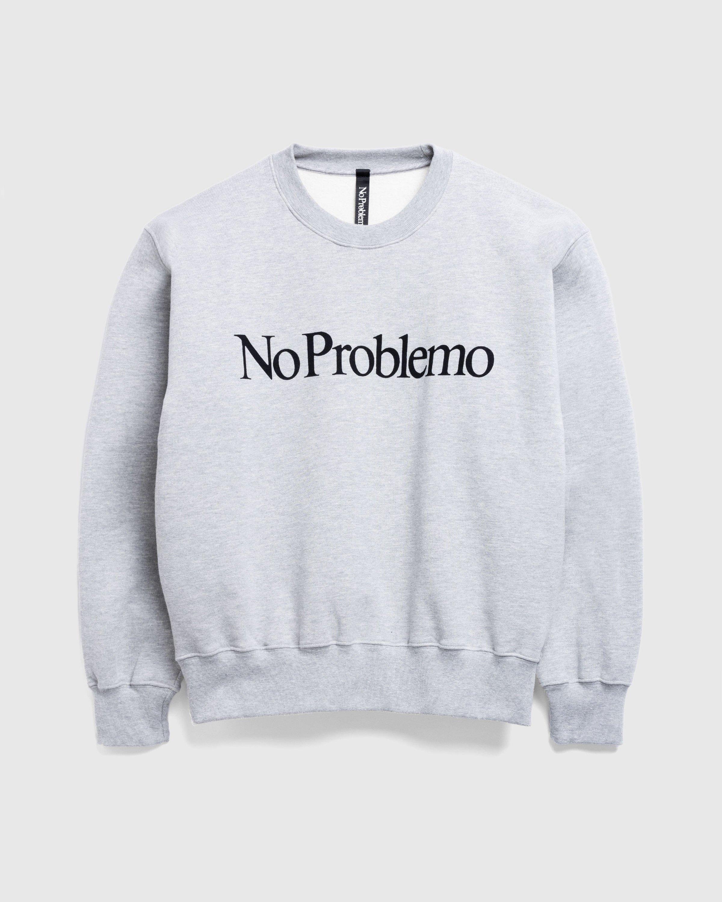 AriesNo Problemo Sweatshirt Grey Marl by HIGHSNOBIETY