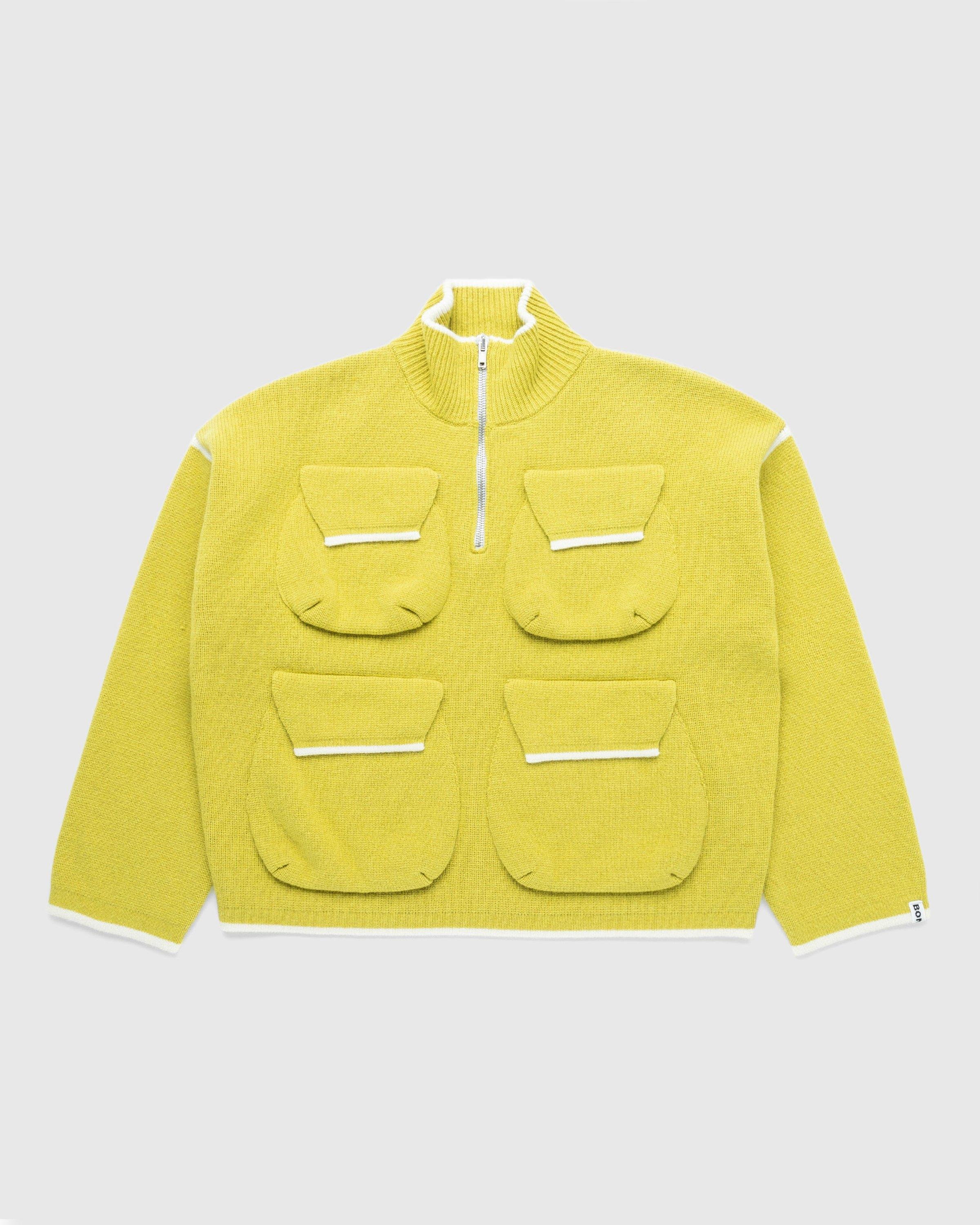 BonsaiHalf-Zip Cargo Sweater Yellow by HIGHSNOBIETY