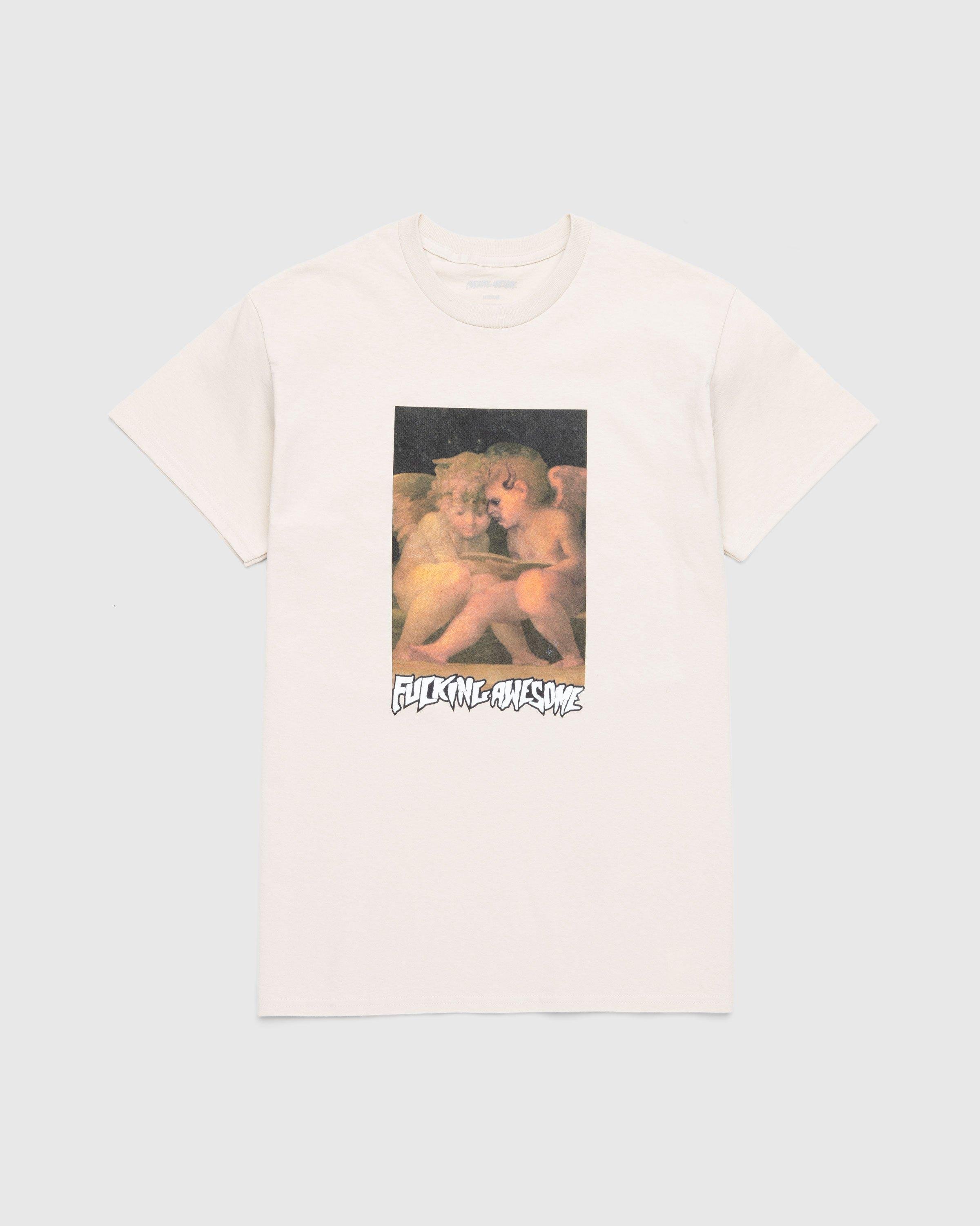 Fucking AwesomeAngel With Demonic Angel Tee Sand by HIGHSNOBIETY