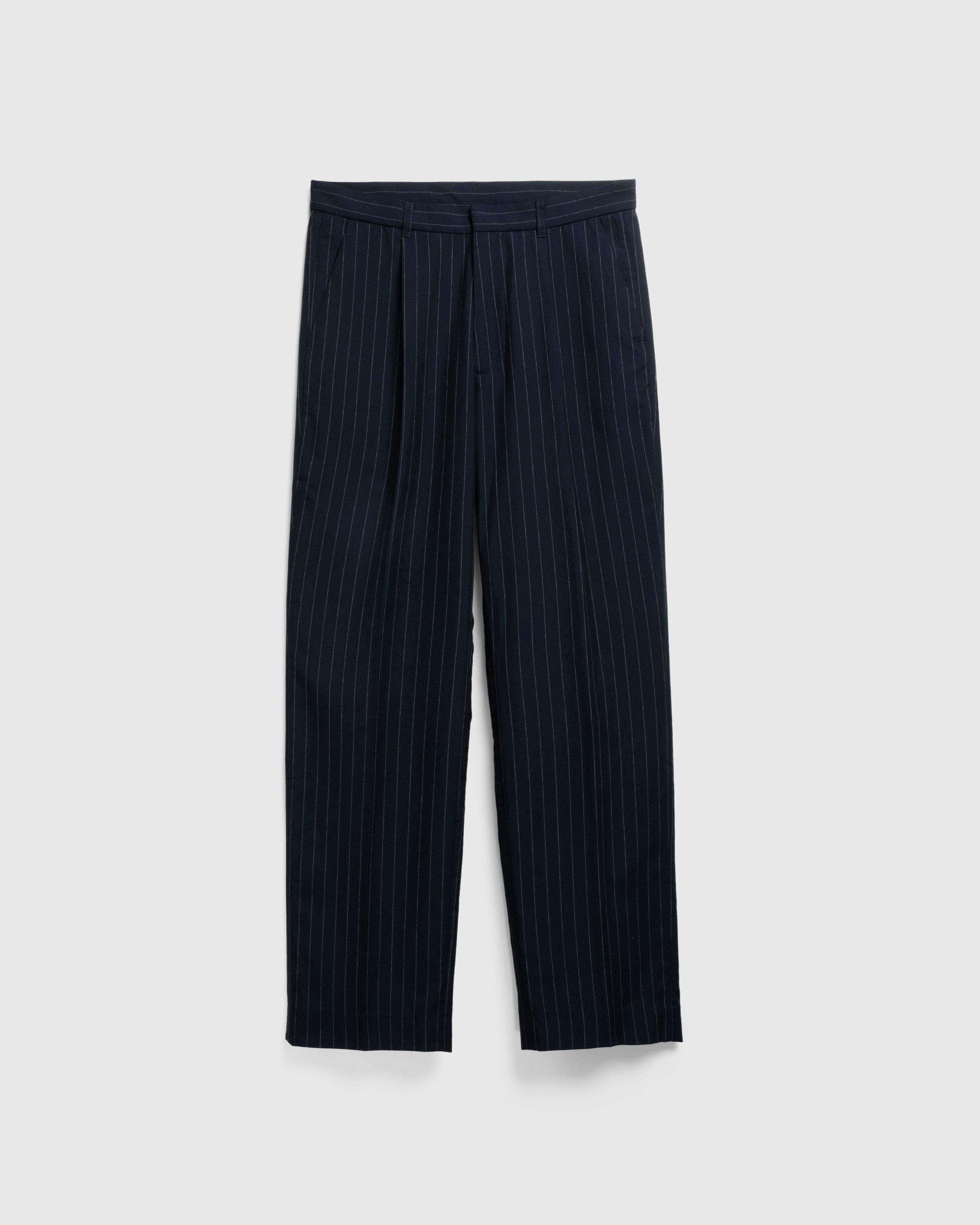 Highsnobiety HS05Tropical Suiting Pants Navy Striped by HIGHSNOBIETY