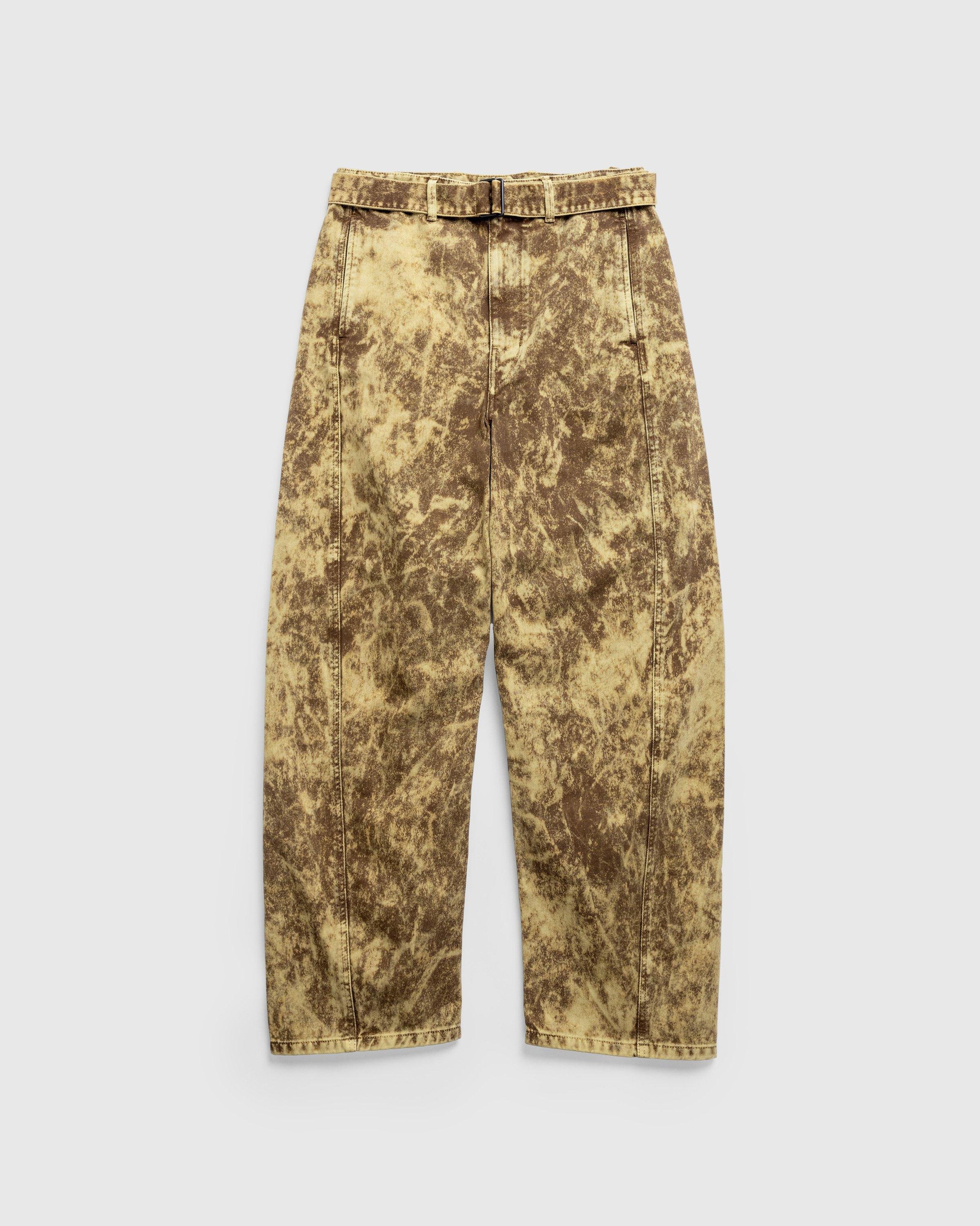 LemaireTwisted Belted Pants Denim Acid Snow Bronze by HIGHSNOBIETY