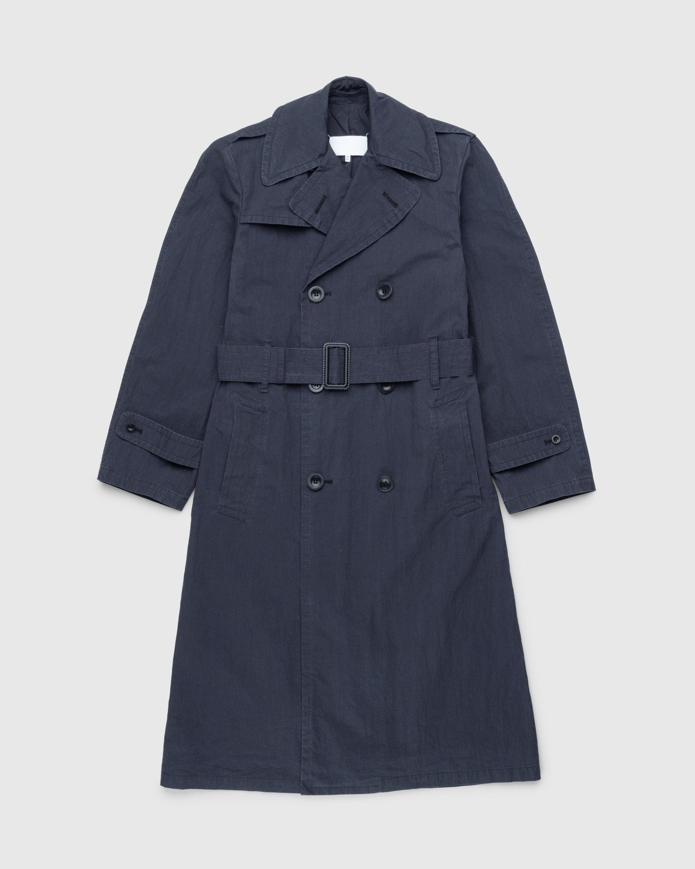 Maison MargielaDouble-Breasted Trench Coat Black/Washed by HIGHSNOBIETY