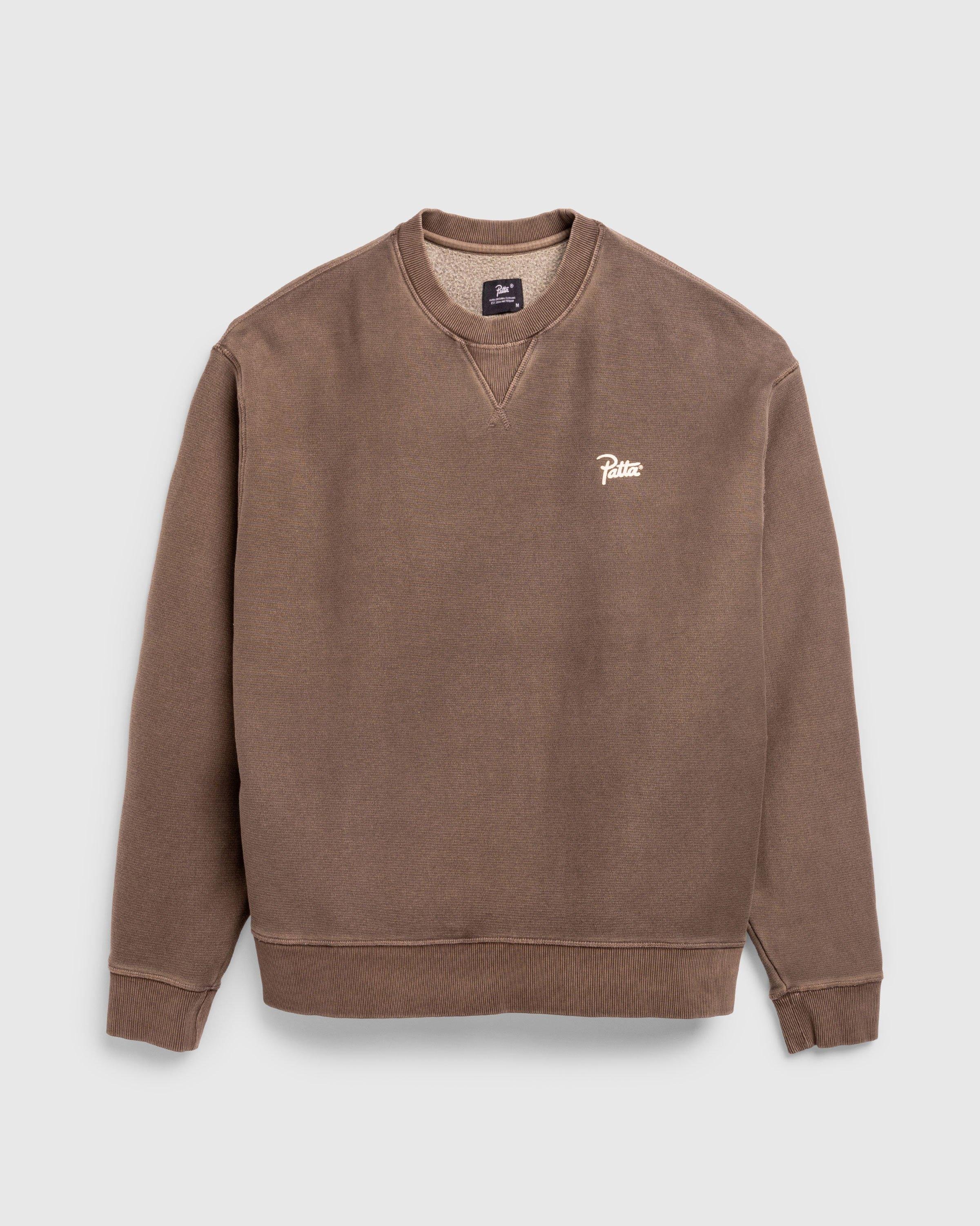 PattaClassic Washed Crewneck Sweater Morel by HIGHSNOBIETY