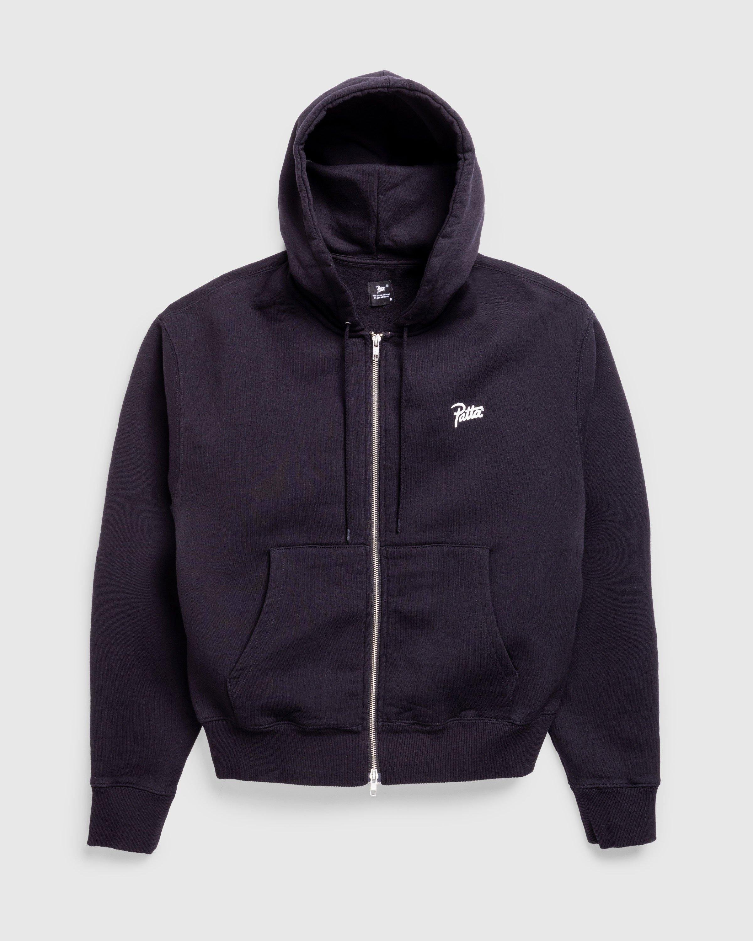 PattaClassic Zip Up Hooded Sweater Black by HIGHSNOBIETY