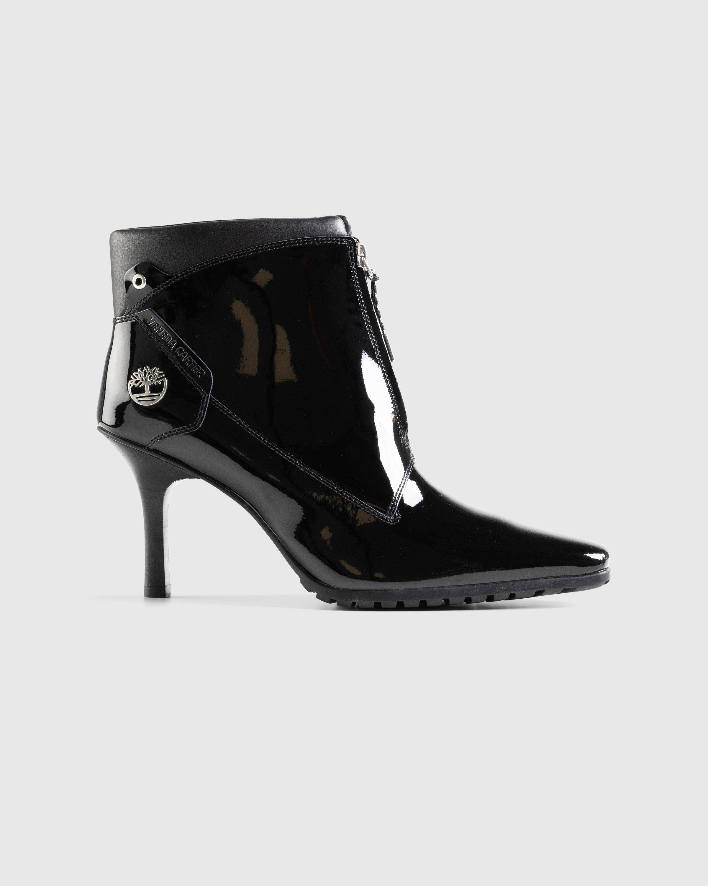Veneda Carter x TimberlandMid Zip-Up Boot Black Patent Leather by HIGHSNOBIETY