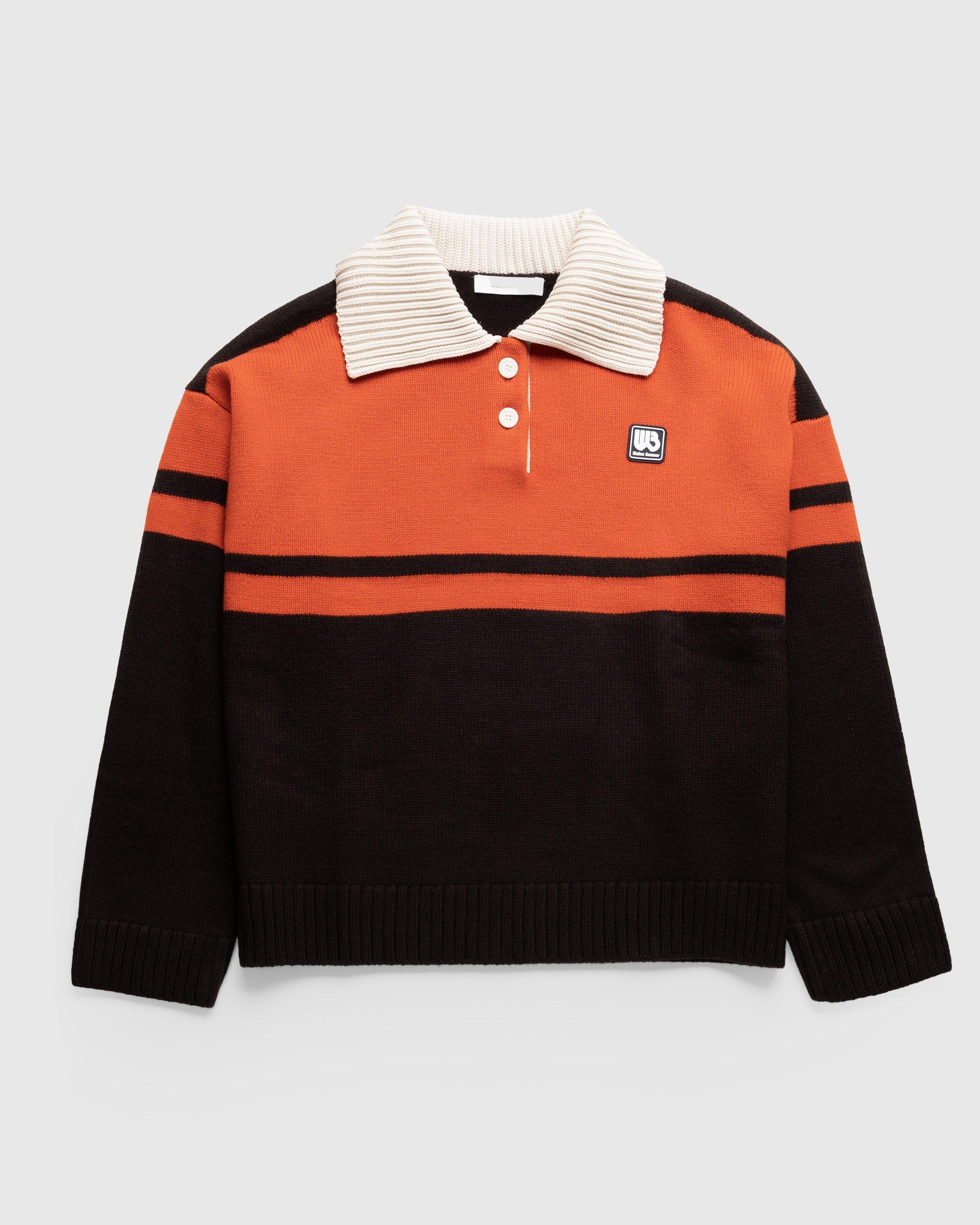 Wales BonnerCalm Polo Chestnut Brown/Ivory/Ruby Red by HIGHSNOBIETY