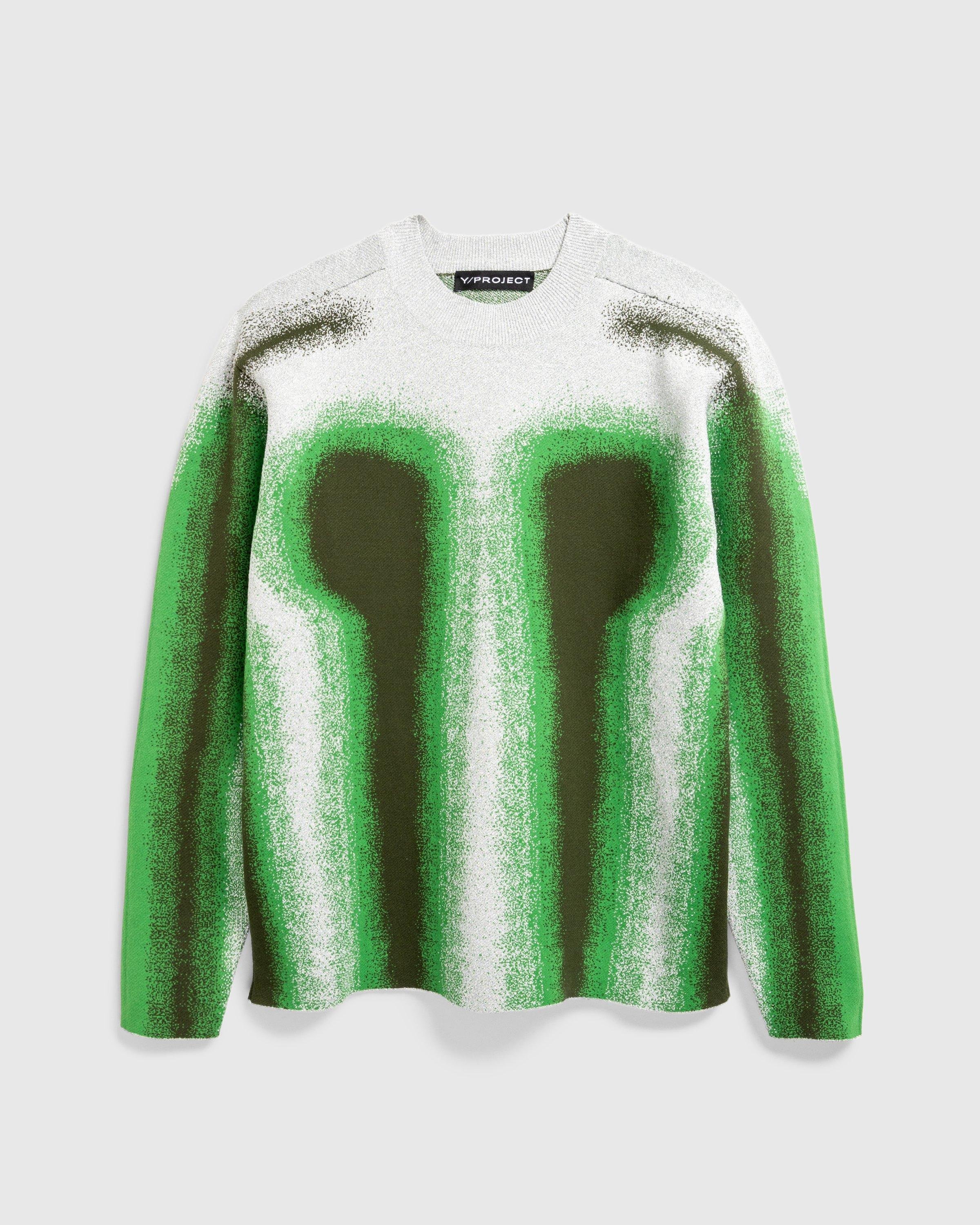 Y/ProjectGradient Knit Crewneck Sweater Green by HIGHSNOBIETY