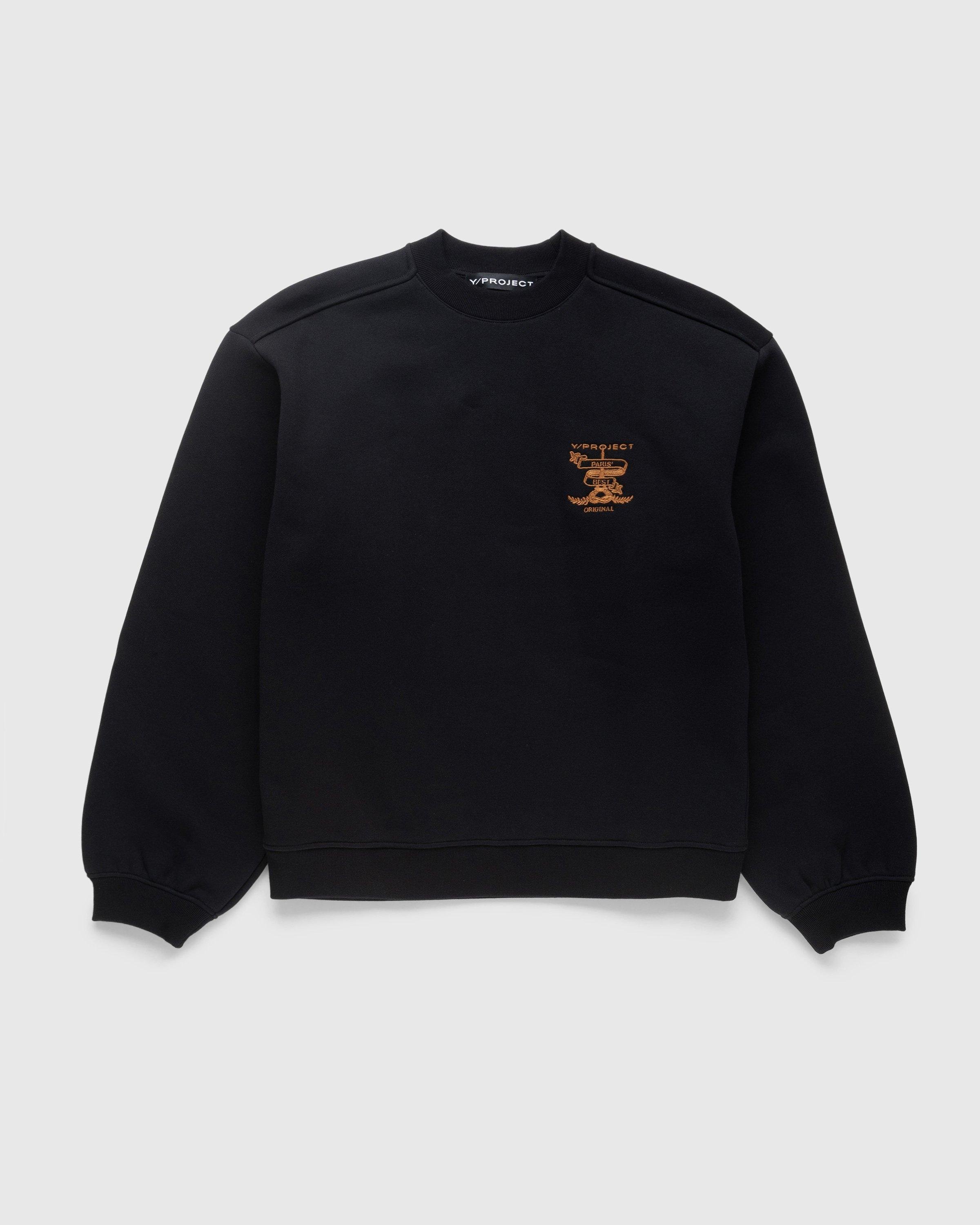 Y/ProjectParis' Best Embroidered Sweatshirt Black by HIGHSNOBIETY