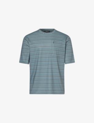 Crewneck Striped-Pattern Stretch-Jersey Top by HIKING PATROL