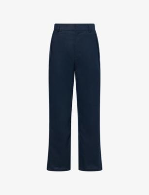 Straight-Leg Concealed-Pocket Linen-And-Cotton Trousers by HIKING PATROL