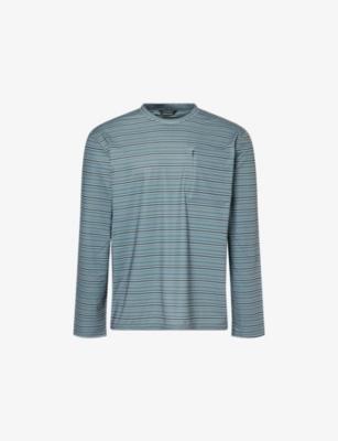 Striped Long-Sleeve Stretch-Jersey Top by HIKING PATROL