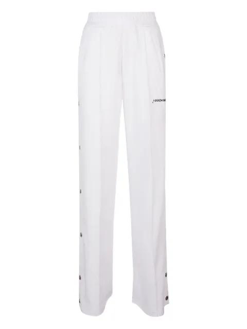 button-detail cotton track pants by HINNOMINATE