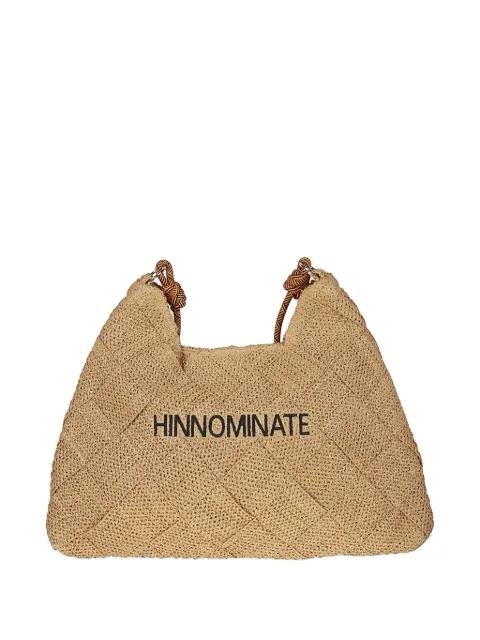 woven logo-embroidered shoulder bag by HINNOMINATE