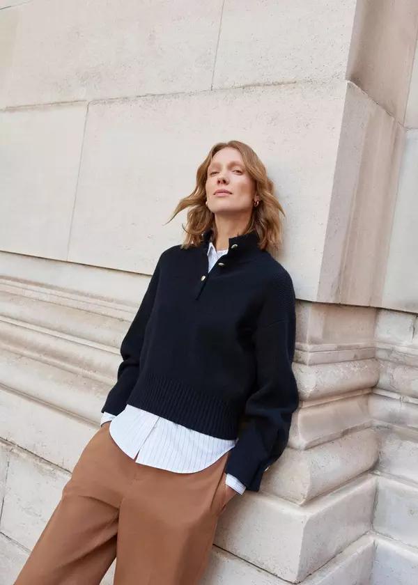 Adler Knitted Cotton Jumper by HOBBS