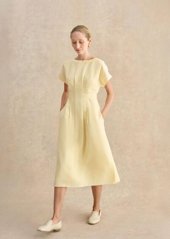 Aliya Linen Blend Dress by HOBBS