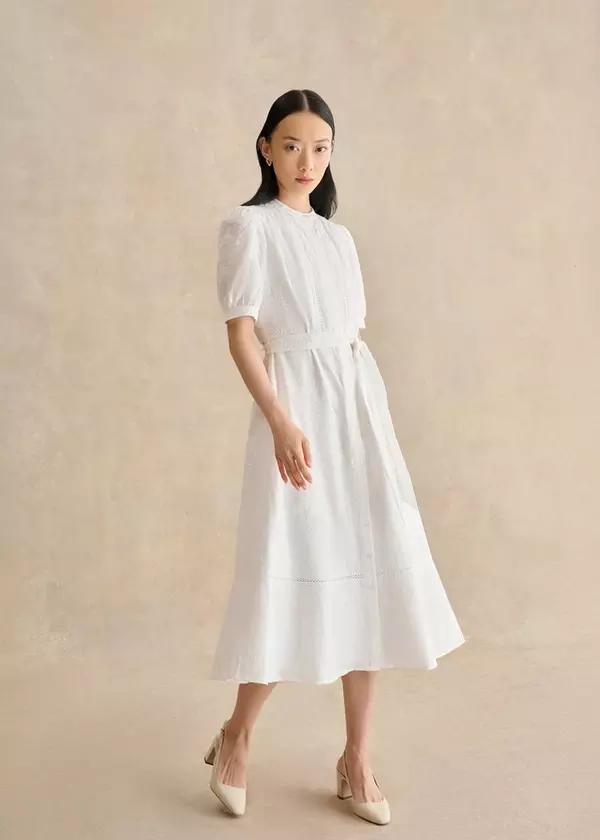 Amani Cotton Embroidery Dress by HOBBS