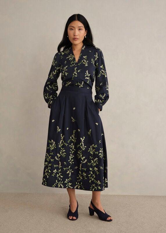 Annie Floral Embroidered Skirt by HOBBS