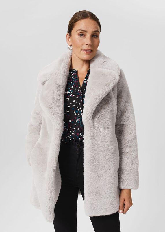 Bethany Faux Fur Coat by HOBBS jellibeans