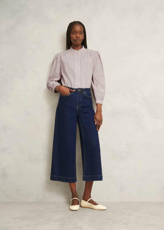 Brinley Crop Wide Leg Jeans by HOBBS