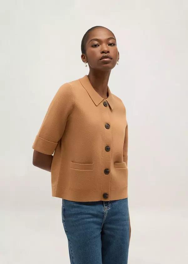 Elle Short Sleeve Knitted Jacket by HOBBS