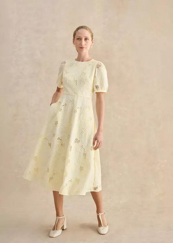 Ellie Embroidered Cutwork Dress by HOBBS Ellie Embroidered Cutwork Dress by HOBBS