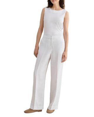 Alessia Wide Leg Linen Trousers by HOBBS LONDON