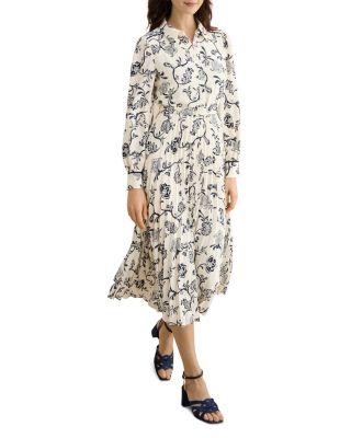 Ashleen Paisley Belted Midi Dress by HOBBS LONDON