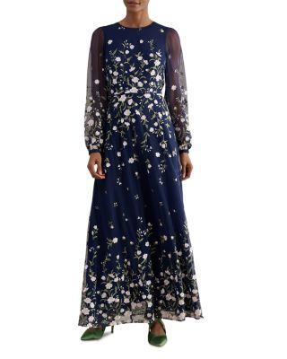 Black Tie Collection Judy Embroidered Dress by HOBBS LONDON